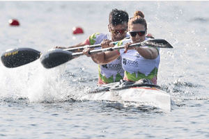 Kevin Santos e Teresa Portela campeões da Europa de K2 200 metros