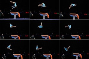 Face ao perigo, Simone Biles conta com o treinador. Mas é penalizada 