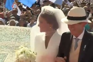 A chegada da noiva Maria Francisca à Basílica do Palácio Nacional de Mafra