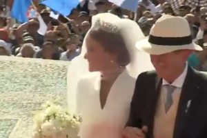 A chegada da noiva Maria Francisca à Basílica do Palácio Nacional de Mafra
