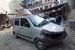 Homem cria "carro-helicóptero" e vê invenção ser apreendida por não ter licença 