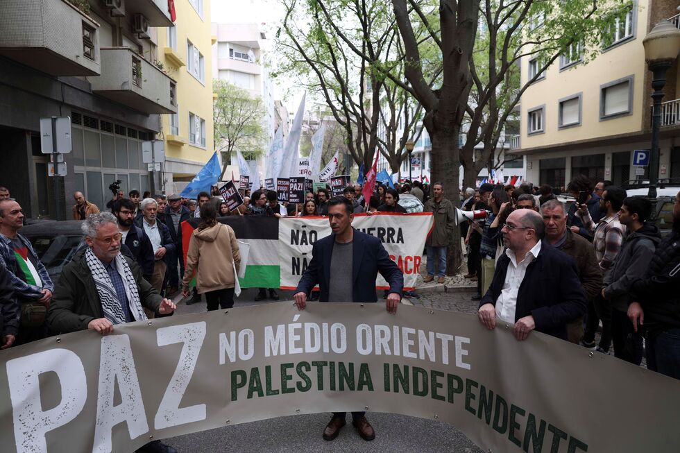Manifestação contra a guerra em Gaza