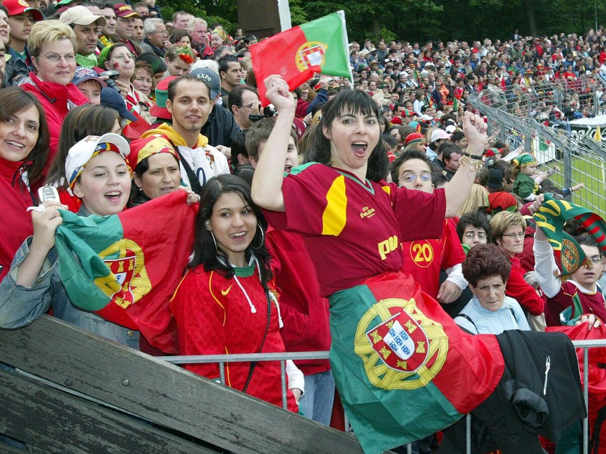 Euro 2024. Arraial na chegada da seleção à Alemanha