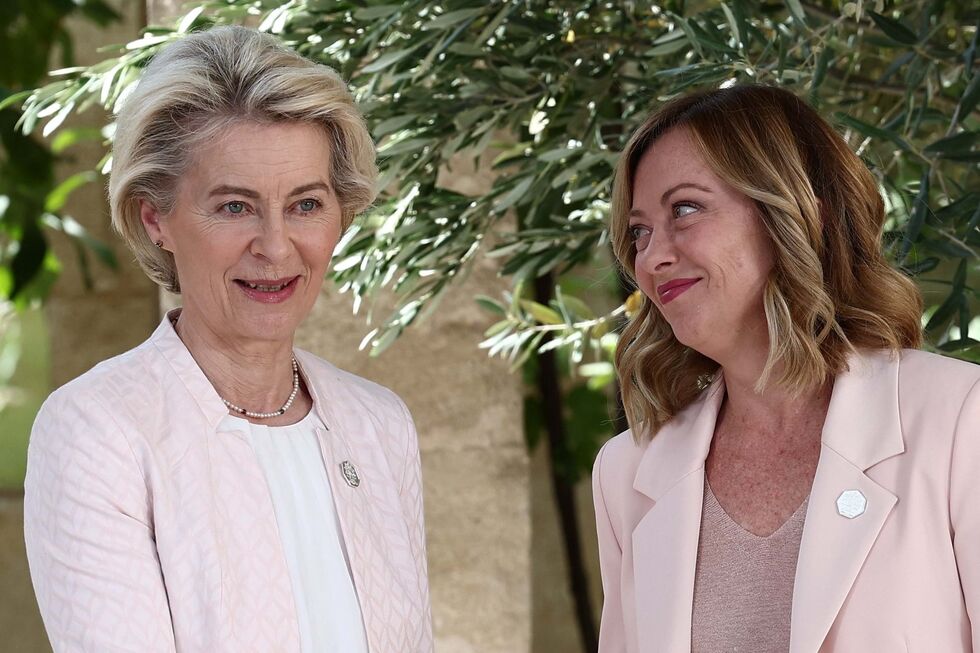Ursula Von der Leyen e Giorgia Meloni