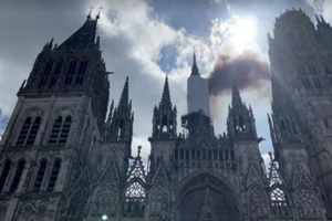Incêndio consome catedral de Rouen em França 