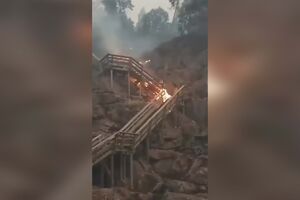 Fogo chegou aos Passadiços do Paiva. Veja as imagens