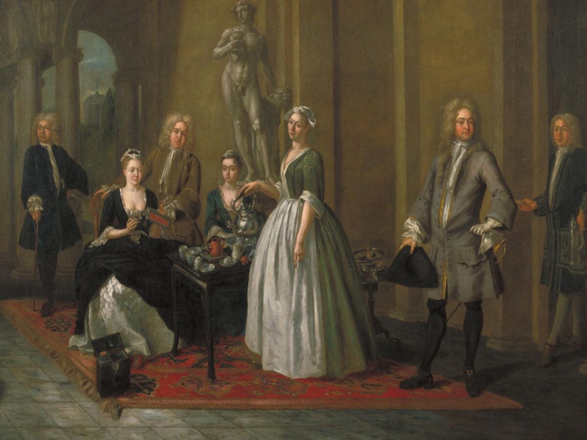 Chá, decotes, leques e bailes