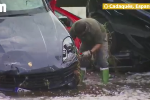 Depois de Valência, Girona: Chuvas fortes arrastam dezenas de carros