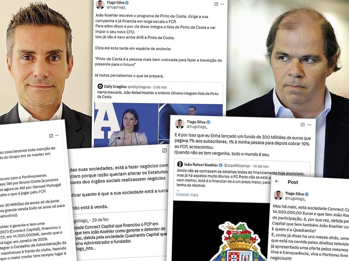 FC Porto: João Koehler quer obrigar comentador a apagar tweets