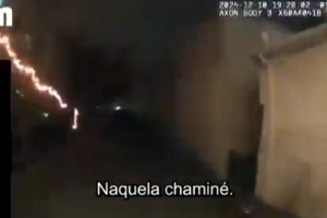 Homem em fuga à polícia salta para dentro de chaminé e acaba preso e a precisar de ser resgatado