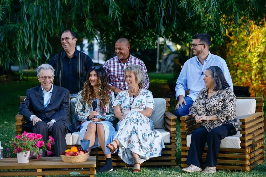 Ernesto Simão com a família no 'Alô Marco Paulo'