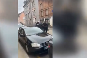 Vídeo mostra detenção do suspeito do ataque que matou português em França