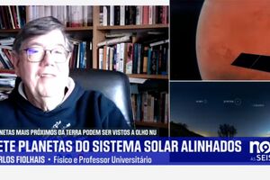 Hoje "será possível ver os planetas alinhados ao longo de um arco", diz físico Carlos Fiolhais