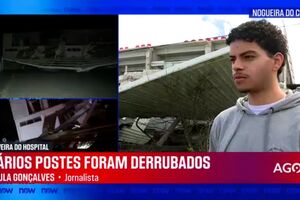 Jogadores entram em pânico durante a tempestade que destruiu estádio Santo António