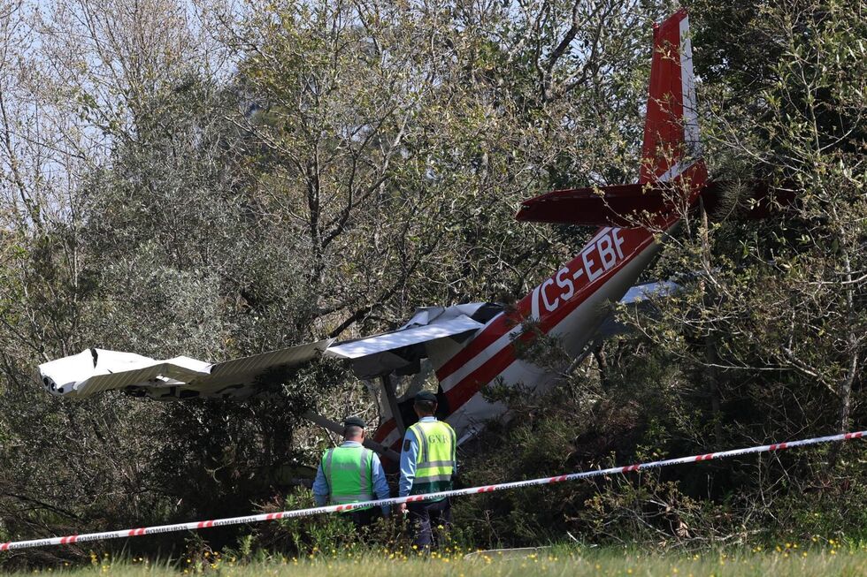 Avioneta que caiu em Coimbra