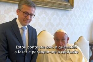 Carlos Moedas e Papa Francisco