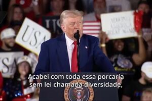 Trump acusa Joe Biden de corrupção durante comício de celebração dos primeiros 100 dias de mandato