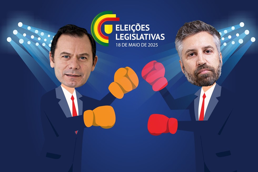 Debate entre o líder do PSD Louis Montenegro e o líder do PS Pedro Nuno Santos