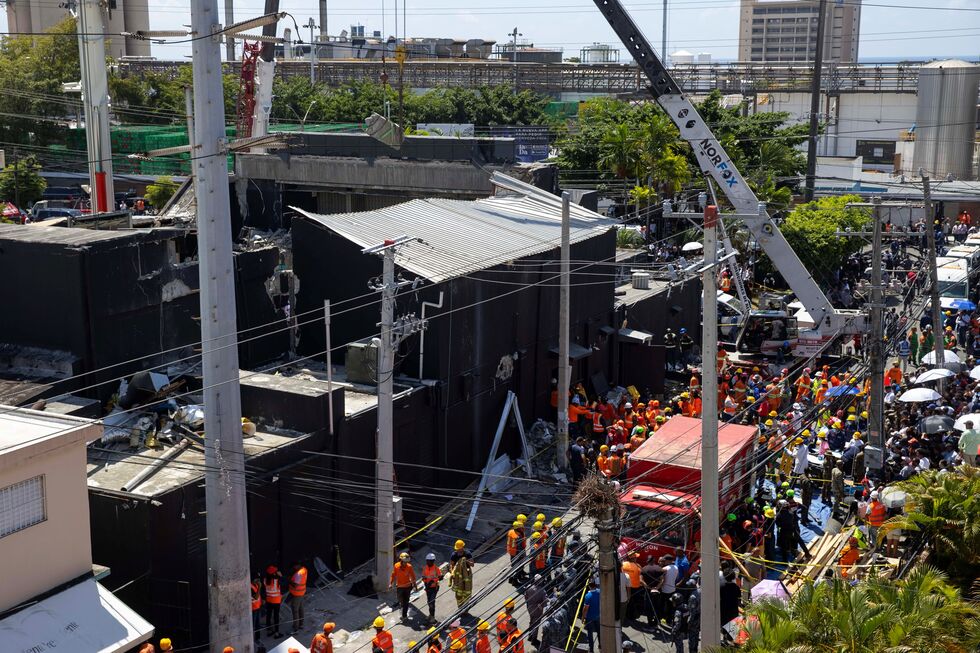 Teto caiu em discoteca em San Domingo