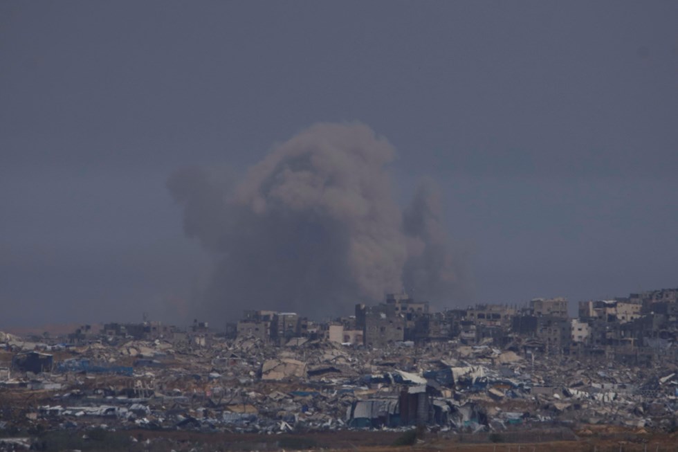 Gaza Strip, vista do sul de Israel.