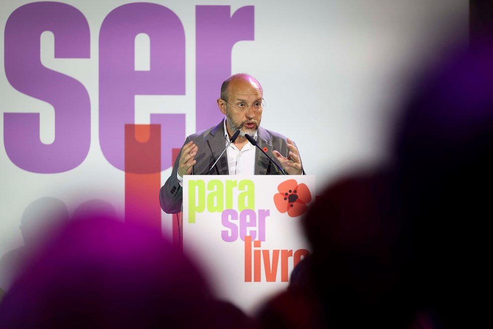  O porta -voz da festa livre Rui Tavares na noite eleitoral no Thalia Theatre, em Lisboa.
