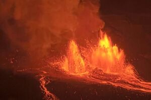 O espetáculo de lava do vulcão Kilauea
