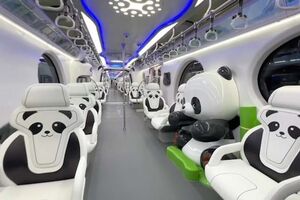 É fã de pandas? Vai querer andar neste comboio