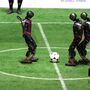  O arranque da Liga de futebol de robôs humanoides 3 contra 3 em Pequim
