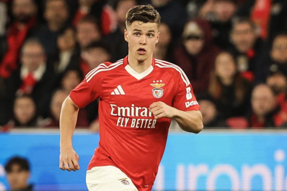 Samuel Dahl durante um jogo do Benfica