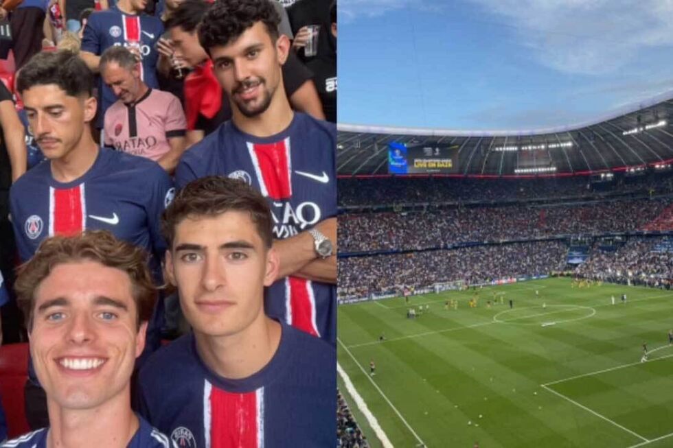 António Silva, Tomás Araújo e Tiago Gouveia equipados à PSG juntamente com Edgar Correia
