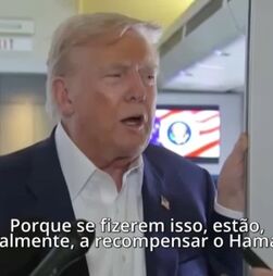 Trump diz que reconhecimento do Estado palestiniano é 'uma recompensa para Hamas'