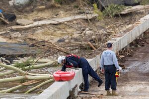 Estragos causados pelas cheias no Texas