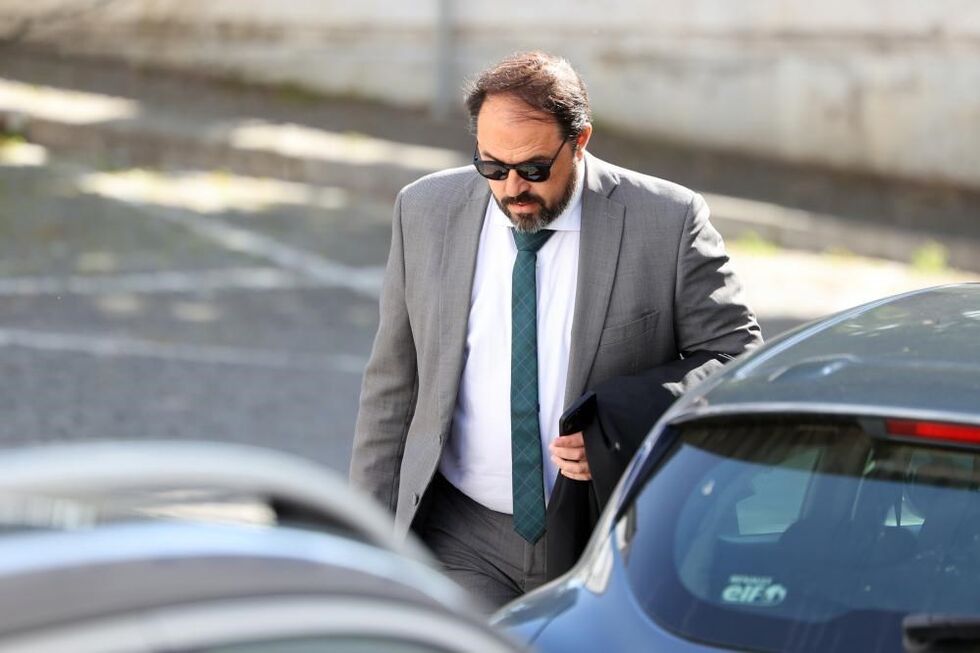 Marco Pontes, o antigo motorista do ex-ministro da Administração Interna Eduardo Cabrita, à chegada ao Tribunal Judicial de Évora