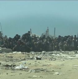  Multidão de palestinianos alvejada enquanto aguardava a chegada do comboio de ajuda humanitária da ONU em Gaza