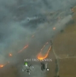 Imagens aéreas mostram dimensão de incêndio que lavra perto de Madrid  