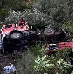 Bombeiro morre em capotamento de veículo na Covilhã. Quatro ficaram feridos