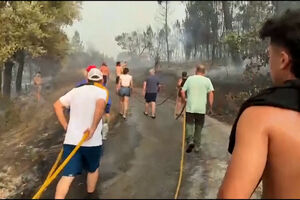 Populares empenham-se no combate a incêndio em Espanha