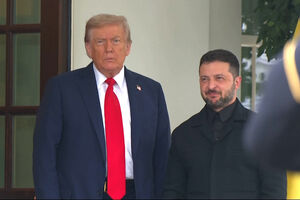 As primeiras imagens: Trump recebe Zelenskyy à porta da Casa Branca