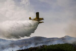 Aviões suecos combatem incêndio no Sabugal