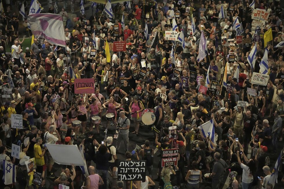 Israelitas protestam e exigem a libertação de reféns em Israel