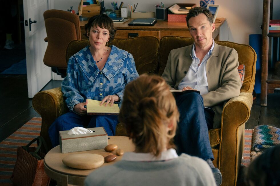 Olivia Colman e Benedict Cumberbatch em 'Um Casal (im)Perfeito'