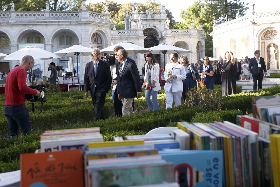 Marcelo Rebelo de Sousa na Festa do Livro em Belém.
