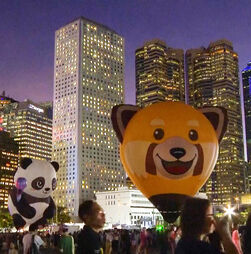 Balões de ar quente iluminam Hong Kong na primeira edição do Balloon Fiesta