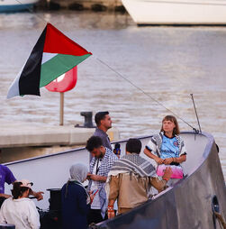 Flotilha ativista que se dirige para Gaza difunde vídeo com ataque de drone a um navio