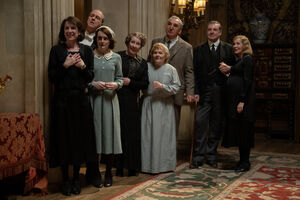 O elenco de Downton Abbey reunido para o fecho da série