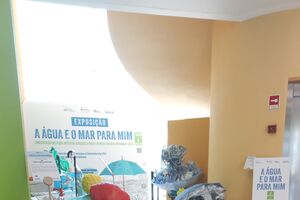 'A Água e o Mar Para Mim' em exposição no Pavilhão Multiusos 25 de Abril em Almancil.
