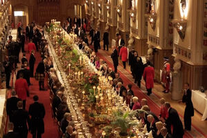 As imagens do banquete ‘real’ com que Trump foi recebido no Castelo de Windsor  