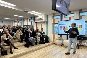 Apresentação da "Book Collection" num evento com executivos