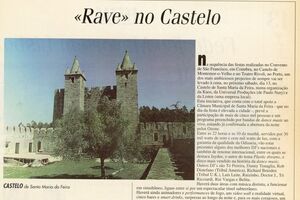 Notícia de época sobre a rave no Castelo de Santa Maria da Feira