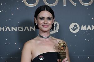 Joana Santos usou um crachá a apelar à paz em Gaza